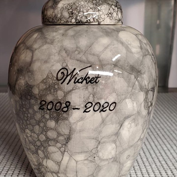 Wicket - Personalized Name and dates on Bubble glaze