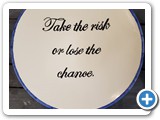 Plate - Dark Blue Glaze - Inspirational Quote